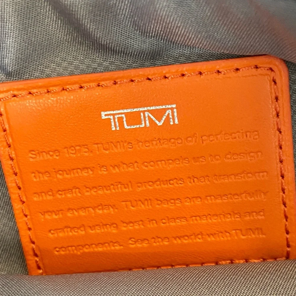 TUMI GEN 4.3 Nylon Fanny Waist Pack in Charcoal Gray Orange NEW with Tags
